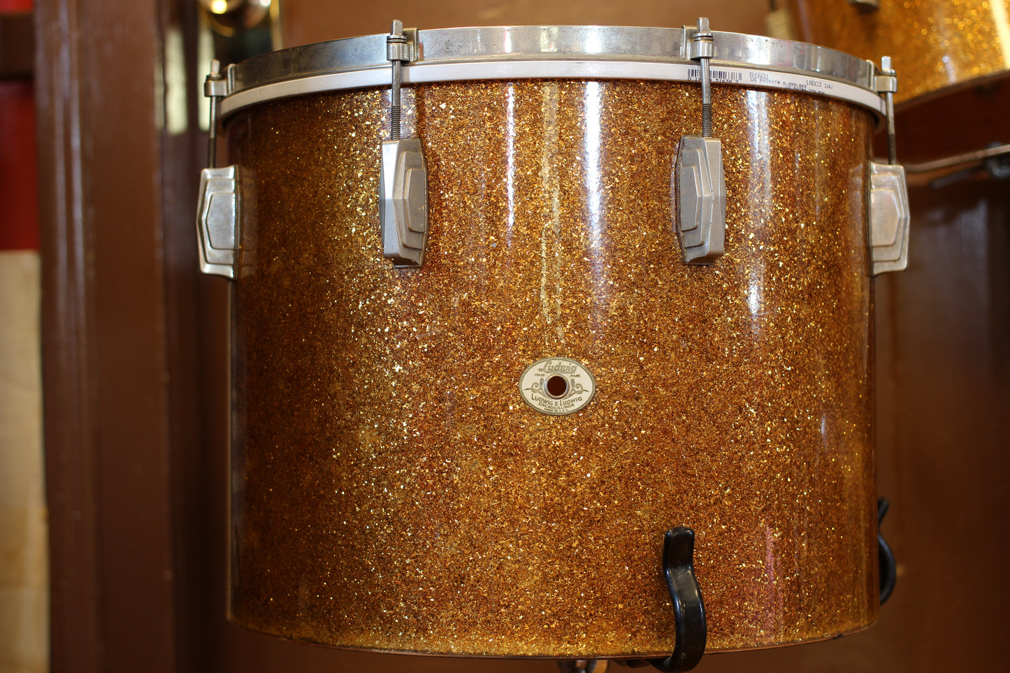1941 Ludwig & Ludwig 'Swing Sensation' Outfit in Gold Flash Pearl 14x26 7.5x13 12.5x16