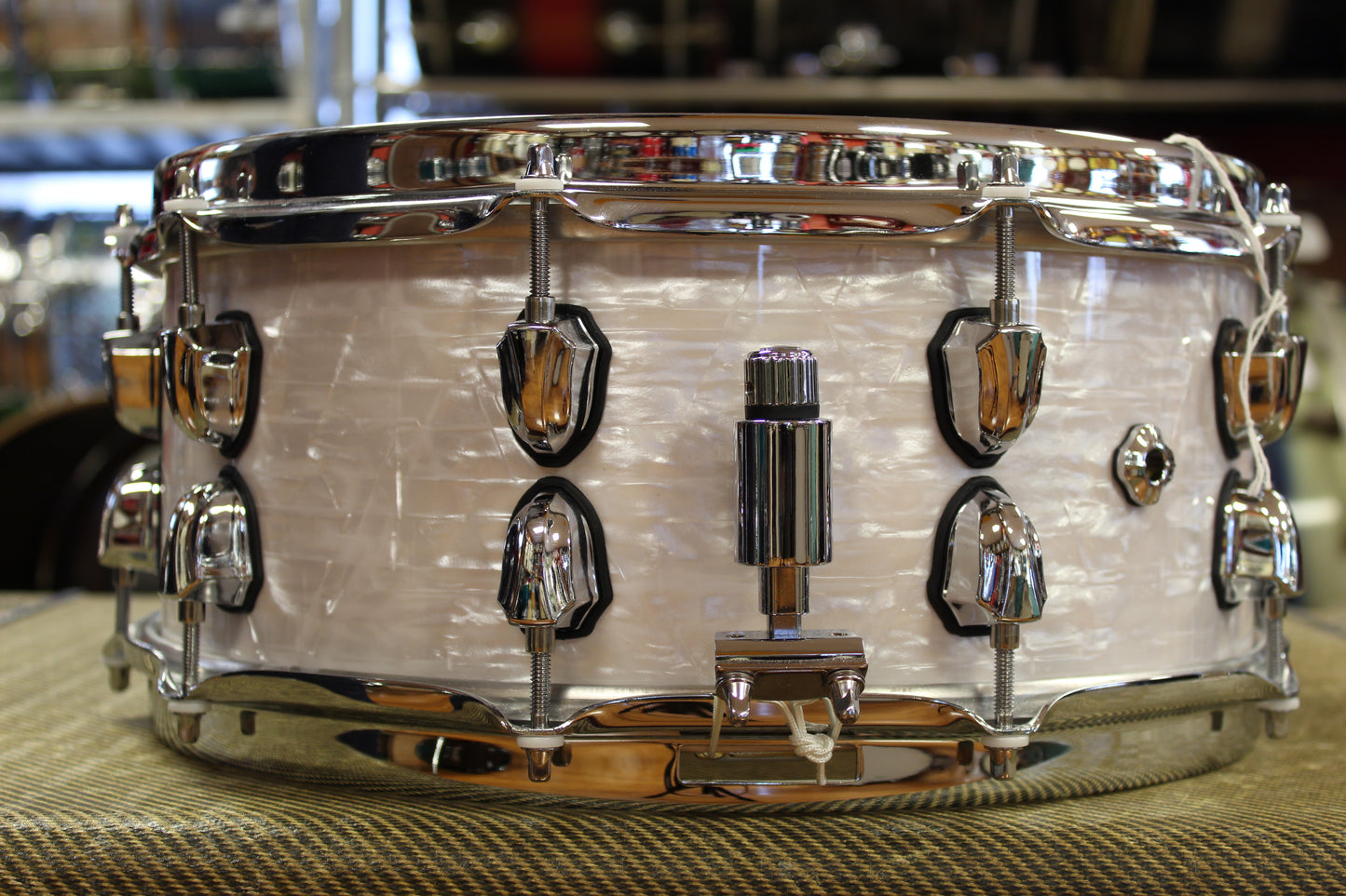 Mapex Black Panther Heritage 6"x14" Snare Drum in White Strata