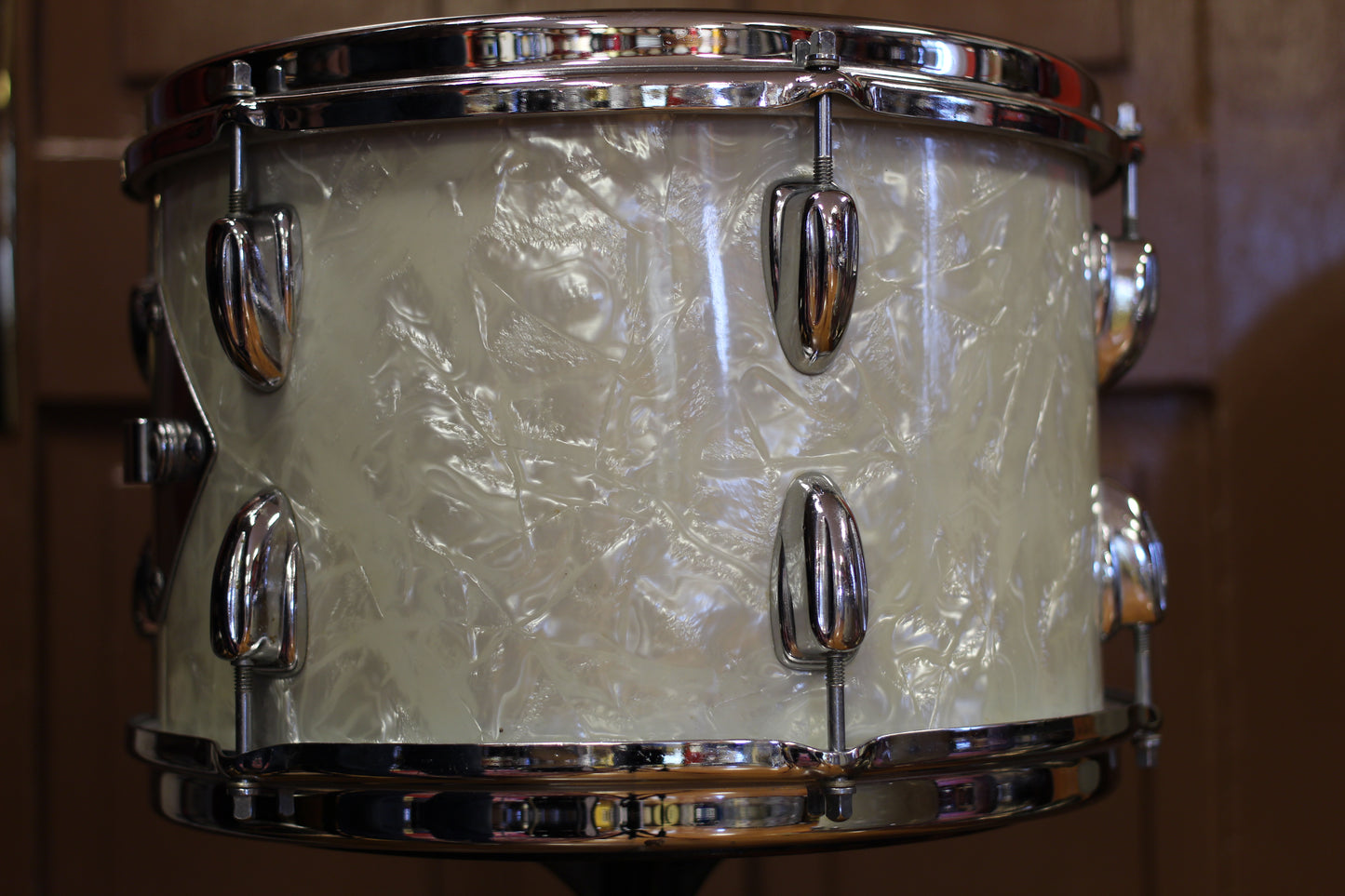 1960's Slingerland Modern Jazz in White Marine Pearl 14x20 14x14 8x12