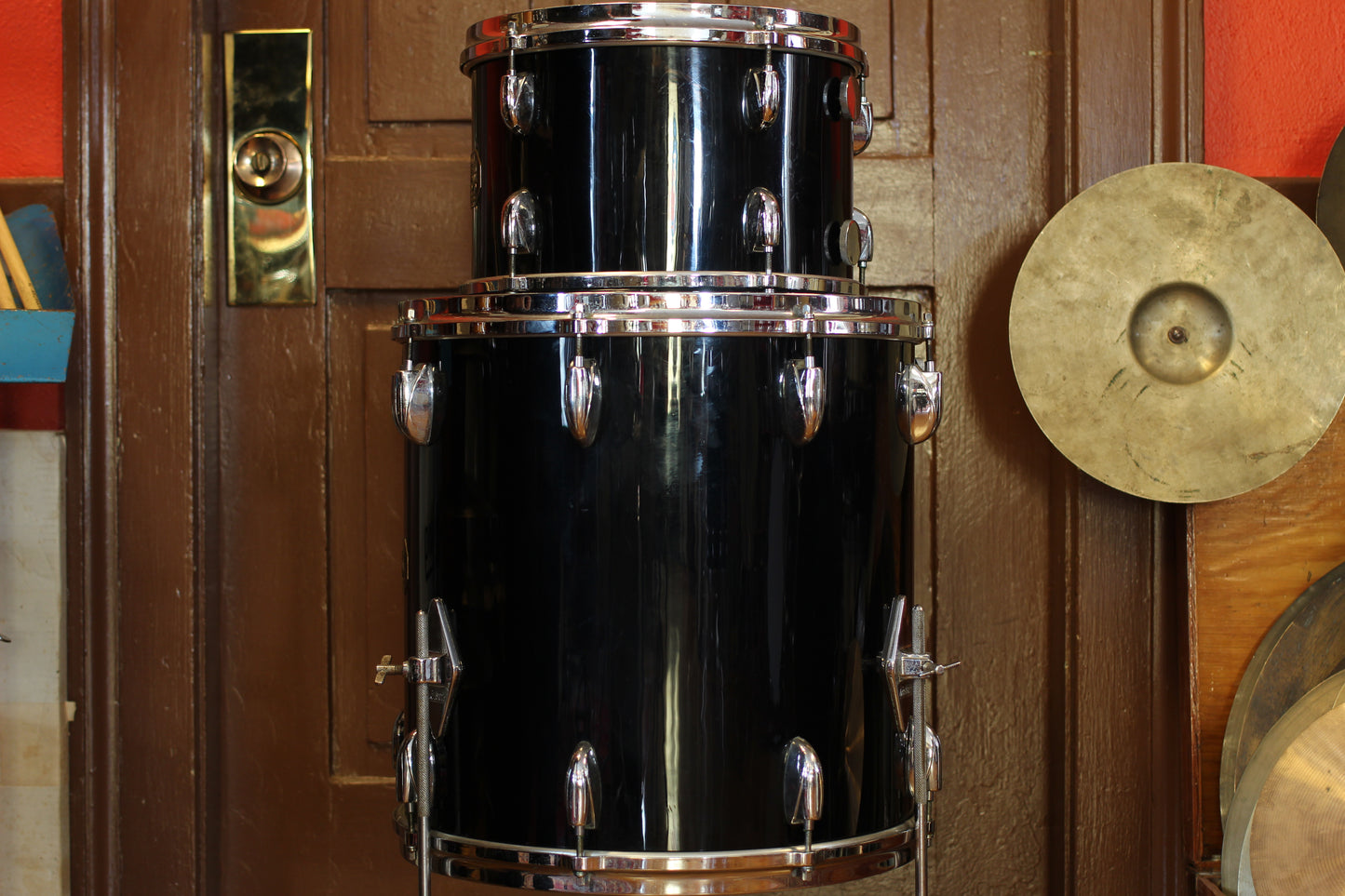 1970's Gretsch in Black Nitron 14x24 16x18 16x16 9x13 8x12