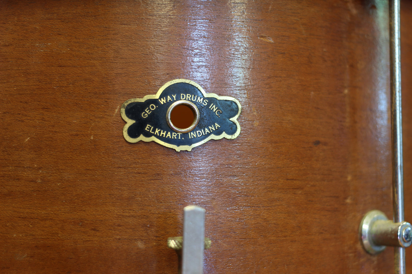 1950's George Way 10"x14" 'Pacemaker Parade Drum' in Natural Mahogany