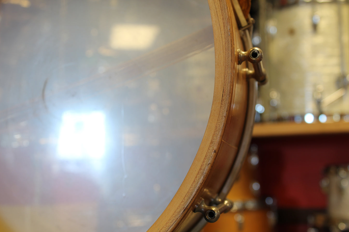 1920's Ludwig 6.5"x15" Wood-Shell Standard Snare Drum in Natural Maple