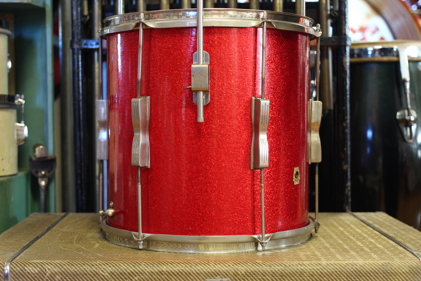 1960's Ludwig Club Date in Red Sparkle 14x20 14x14 8x12