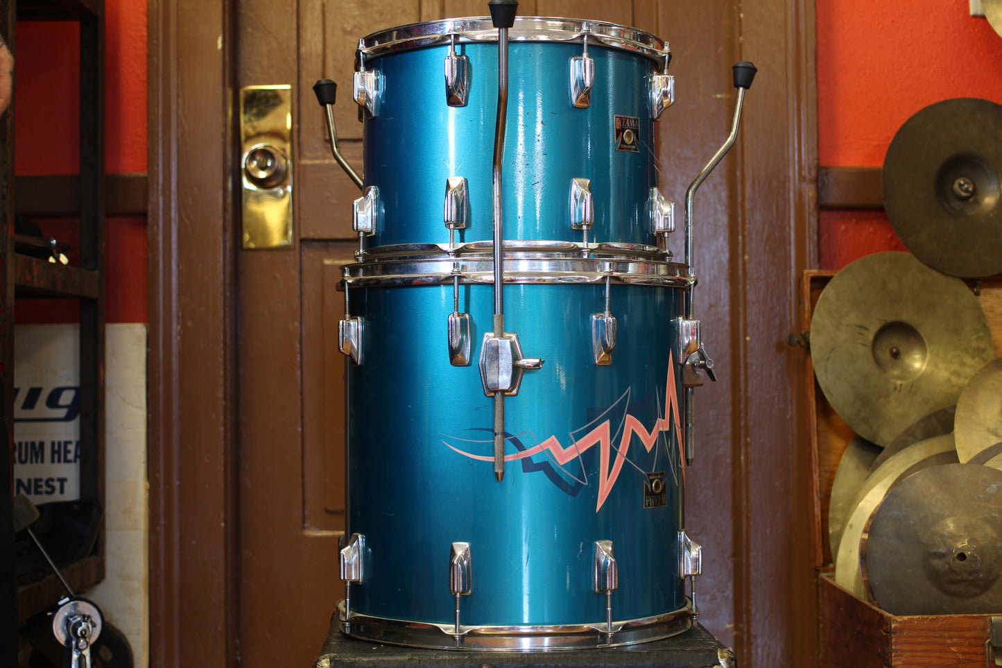 1980's Tama Superstar in Electric Blue 16x22 16x16 10x14 9x13 8x12