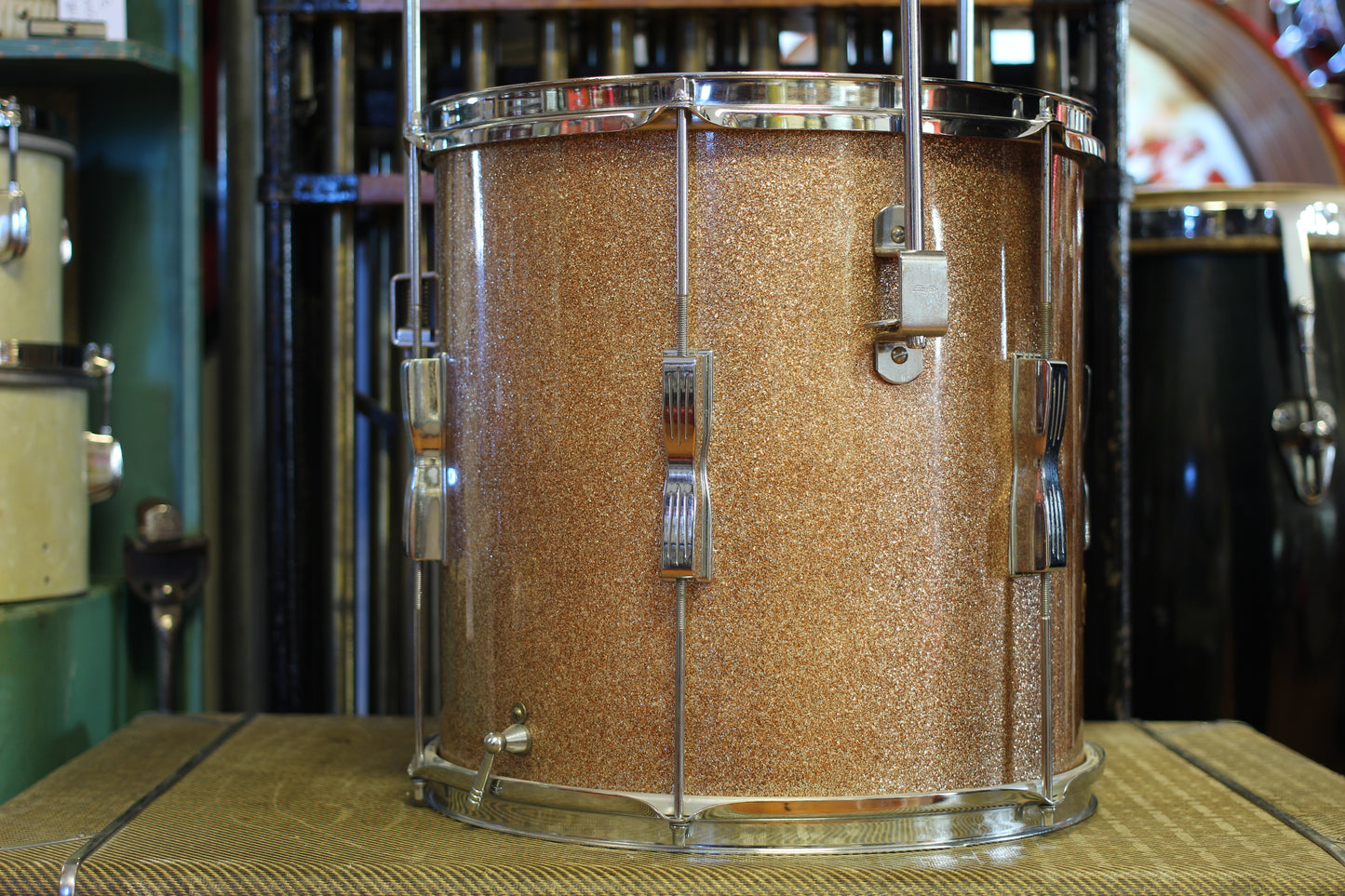 1960's Ludwig Downbeat in Champagne Sparkle 14x20 14x14 8x12