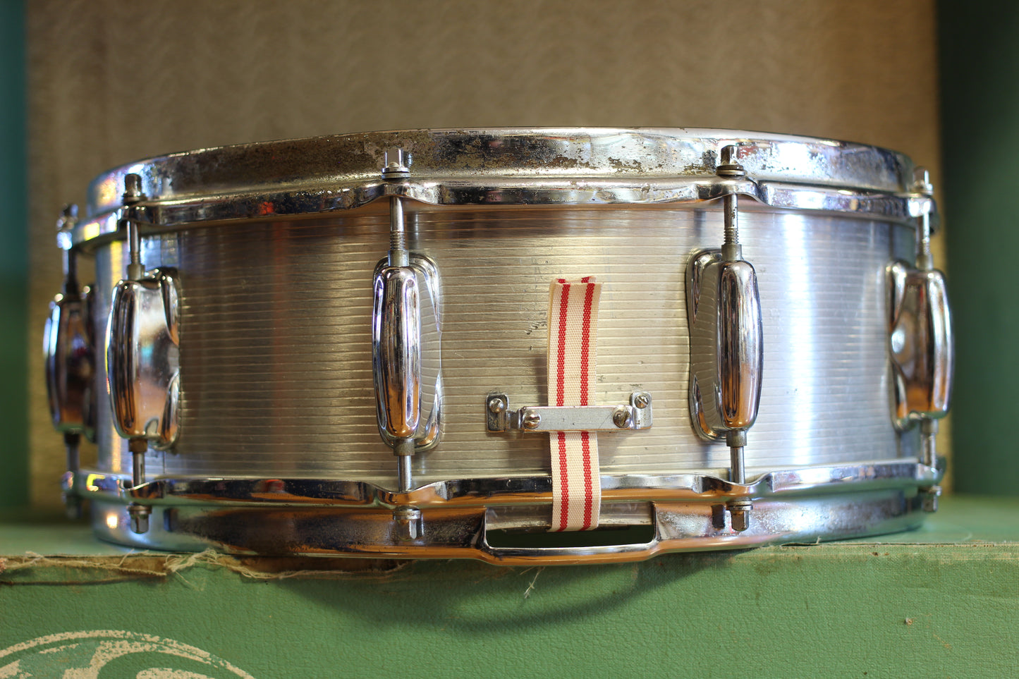 1970's Slingerland 5"x14" Ribbed Aluminum No 140 Snare Drum