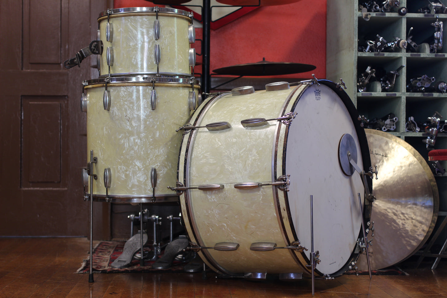 1940's Slingerland Radioking Gene Krupa Deluxe in Marine Pearl 14x26 16x16 9x13
