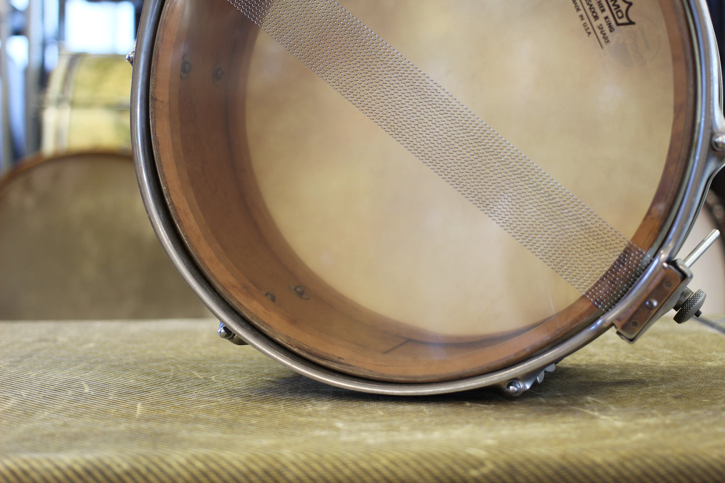 1950's WFL 'Porto-Pak' 5.5"x13" Snare Drum in White Marine Pearl