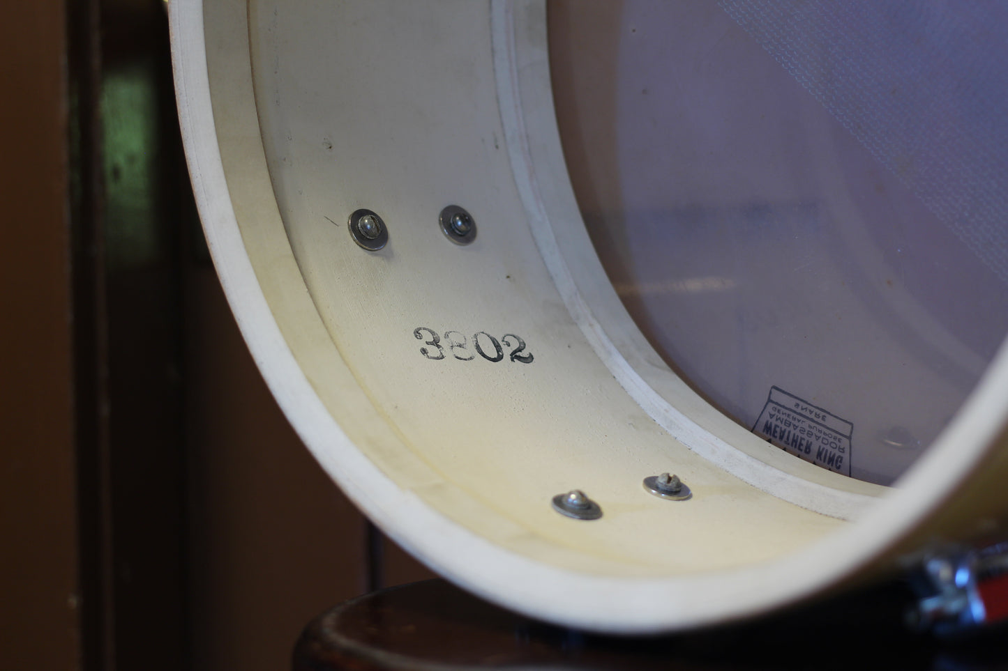 1938 Leedy 6.5"x14" Broadway Standard in White Marine Pearl