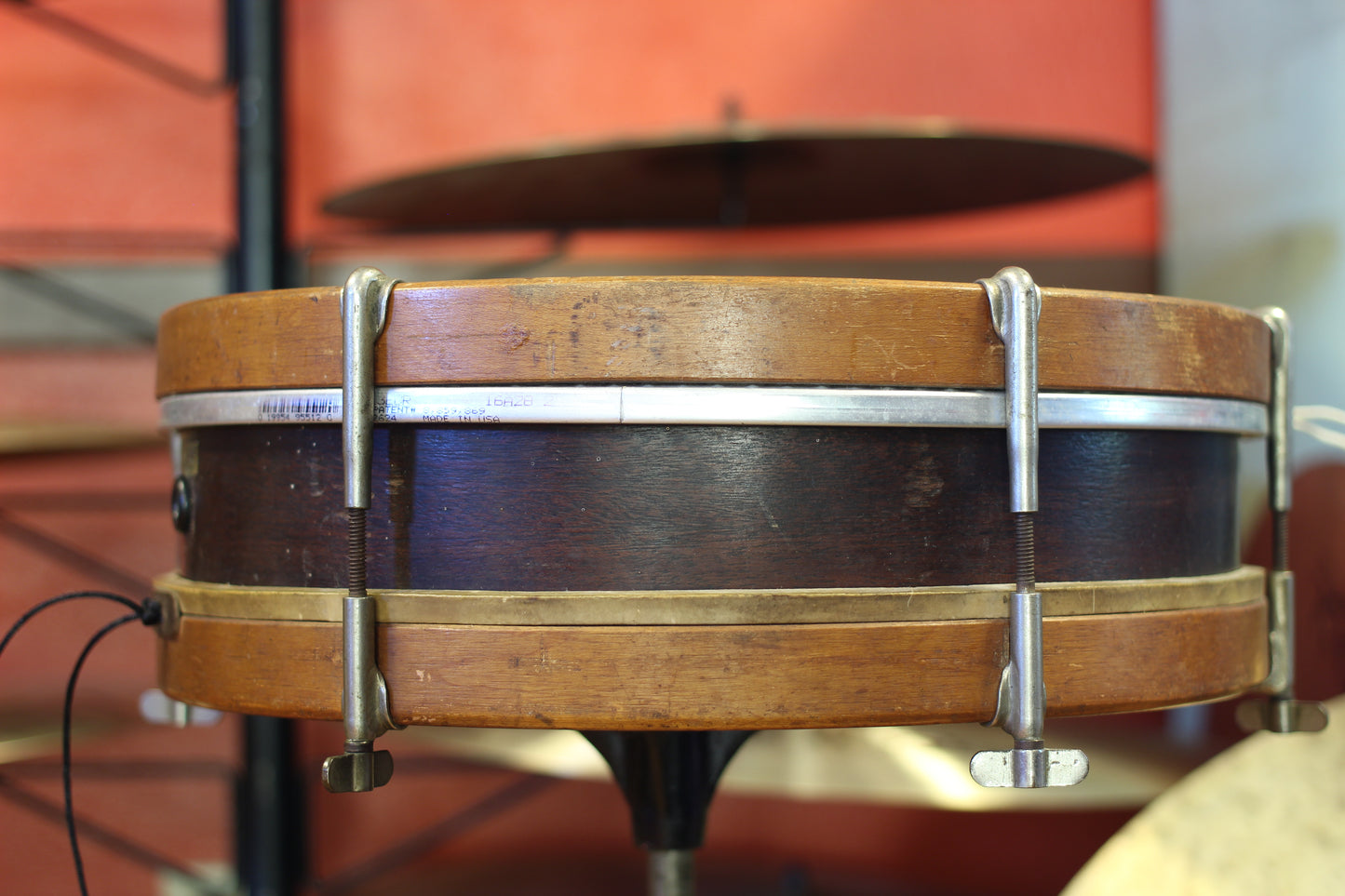 1920's Ludwig 3"x13" 'Tango' Snare Drum in Natural Mahogany
