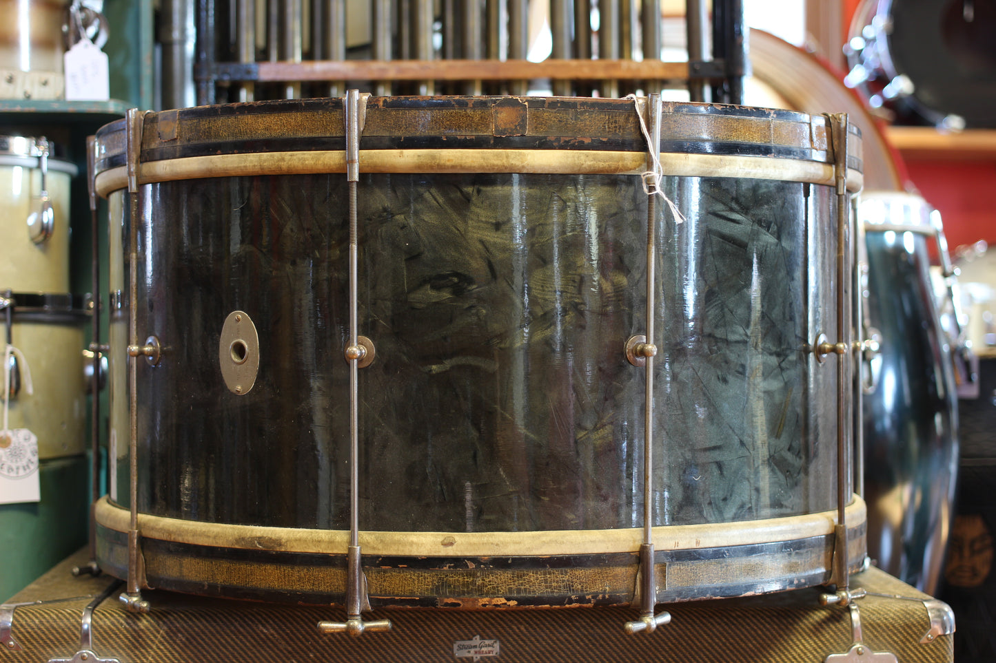 1940's Excelsior (Gretsch) in Black Diamond Pearl 12x25 6.5x14