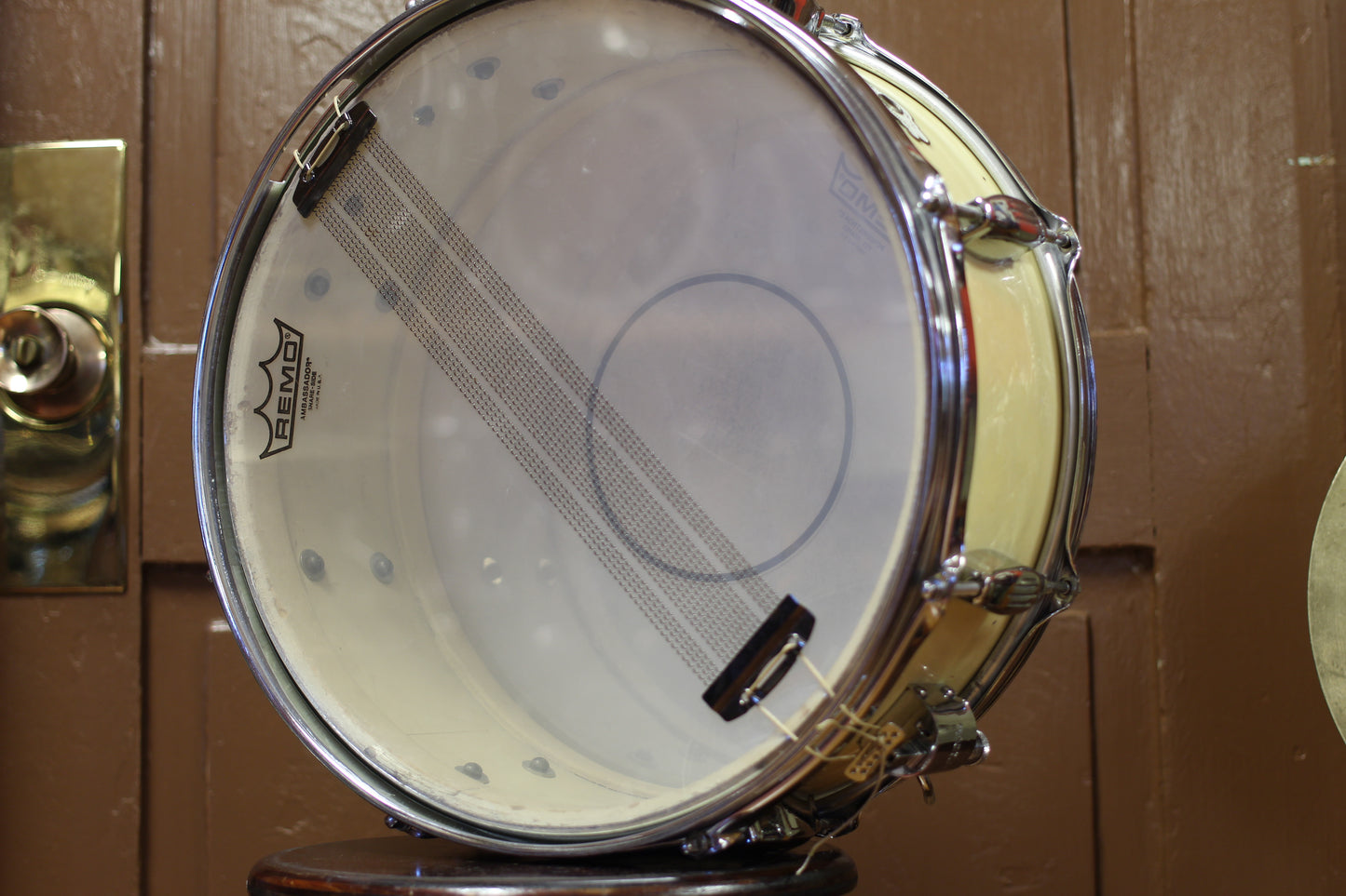 1960's Camco Orchestra Tuxedo Snare Drum in White Marine Pearl 5"x14"
