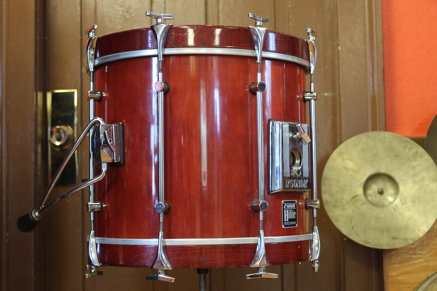 1990's Sonor Hilite in Red Maple 15x18 15x14 10x12 9x10