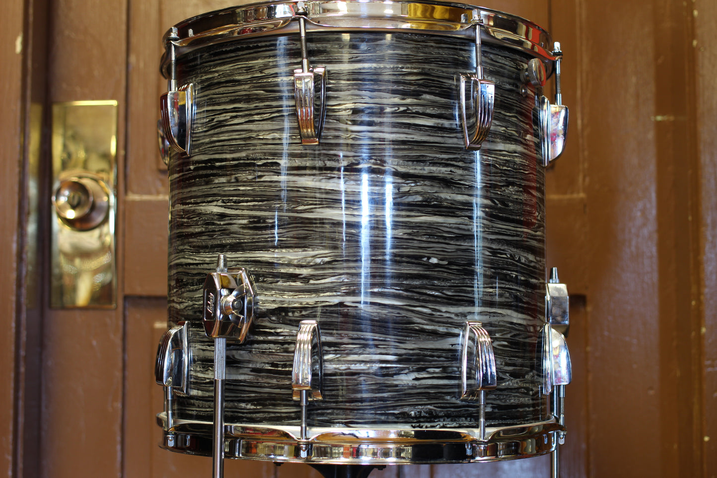 1968 Ludwig 'Downbeat' Outfit in Oyster Black Pearl 14x20 14x14 8x12