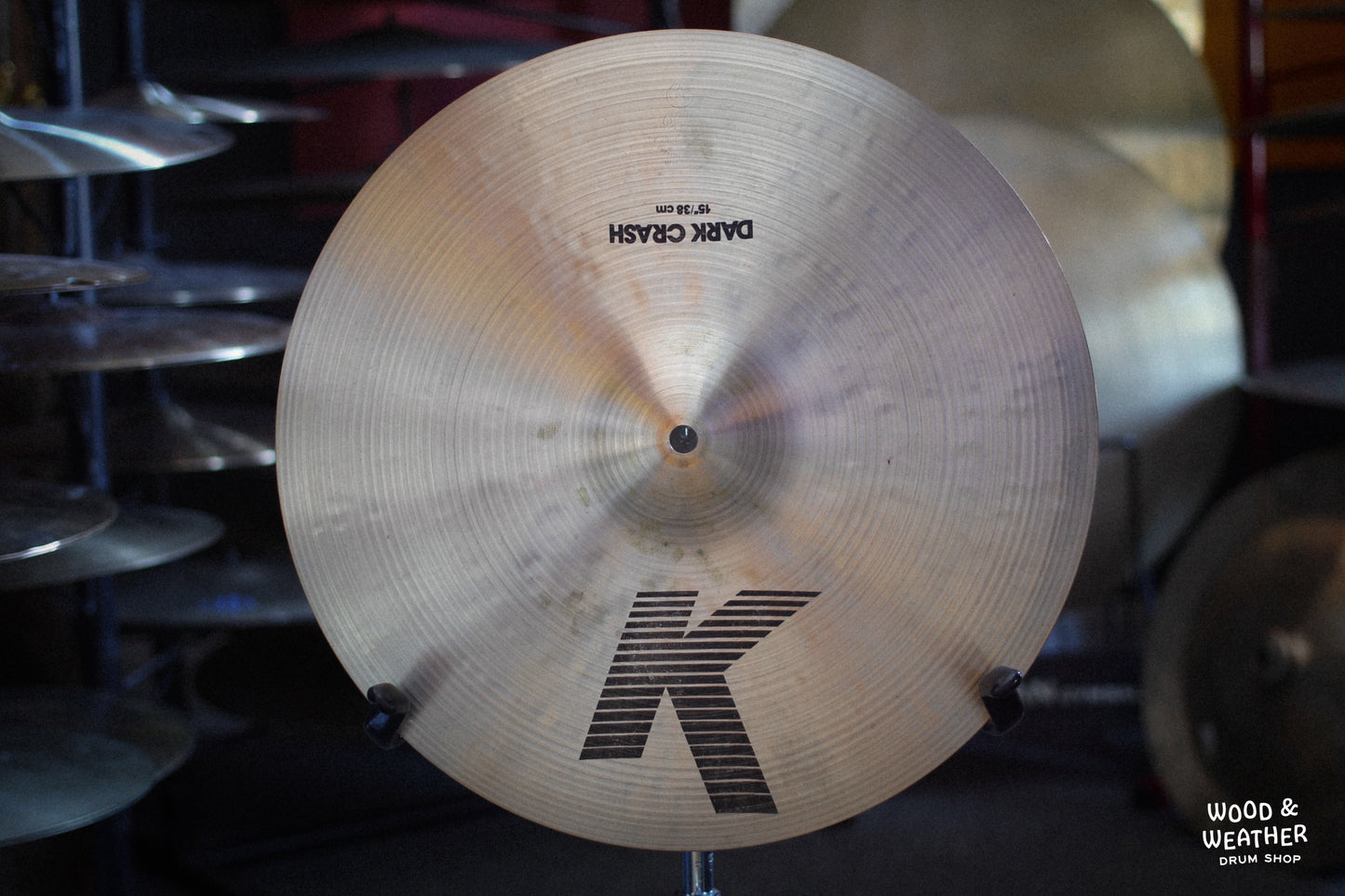 1980s Zildjian 15" K Dark Crash Cymbal 874g
