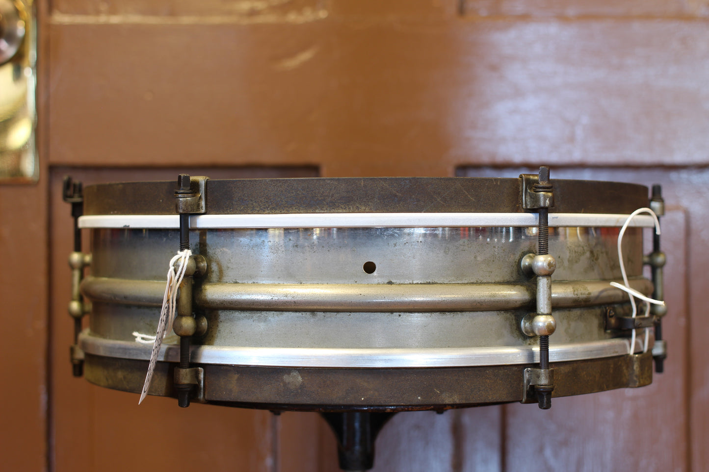 1920's Ludwig 'Dance Model' Snare Drum 4"x14" Nickel over Brass