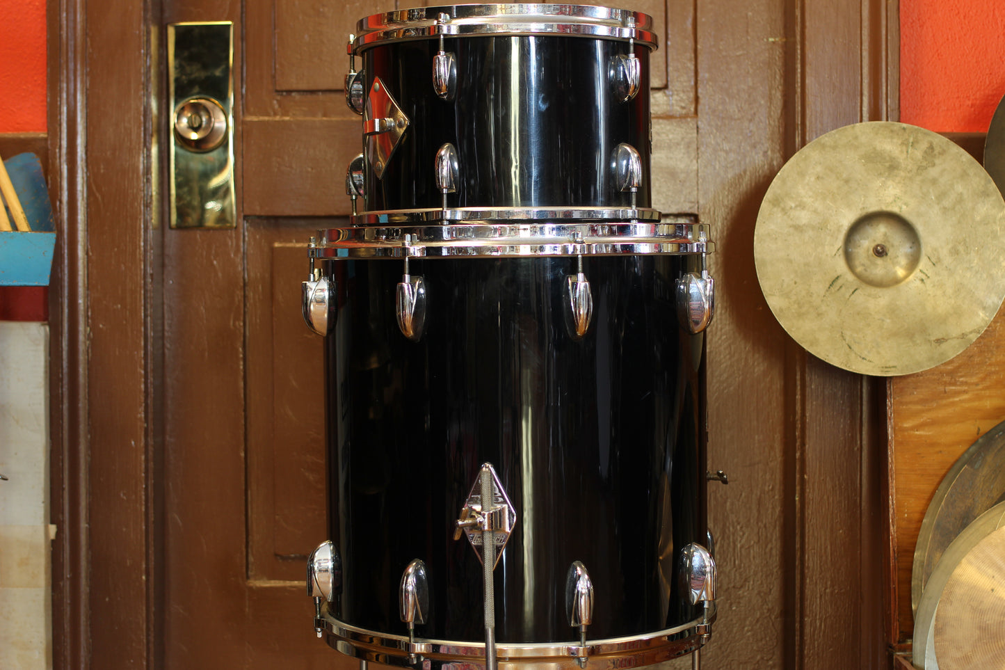 1970's Gretsch in Black Nitron 14x24 16x18 16x16 9x13 8x12