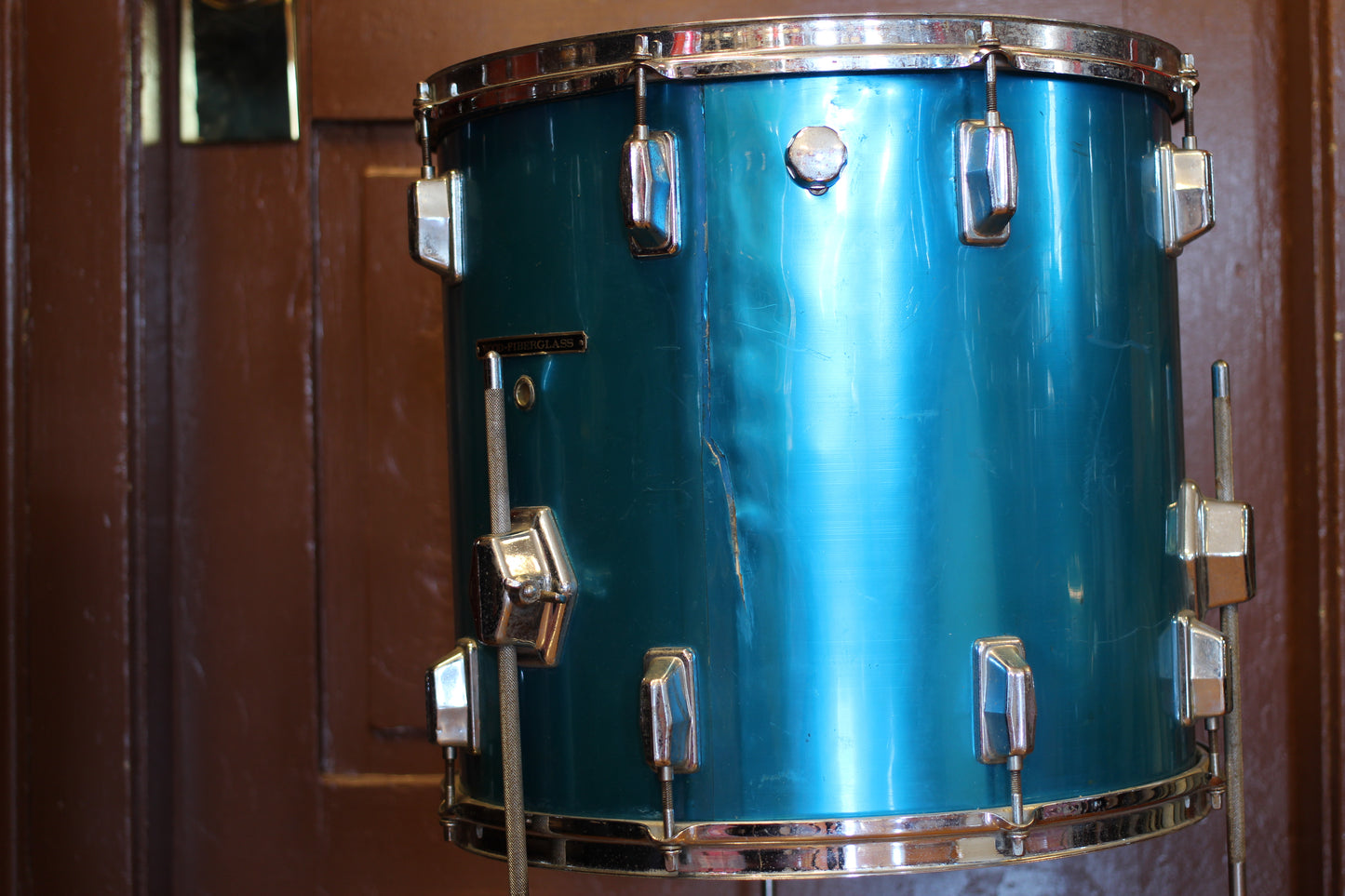 1980's Pearl Professional Wood-Fiberglass in Blue Flash 14x22 16x16 9x13 8x12