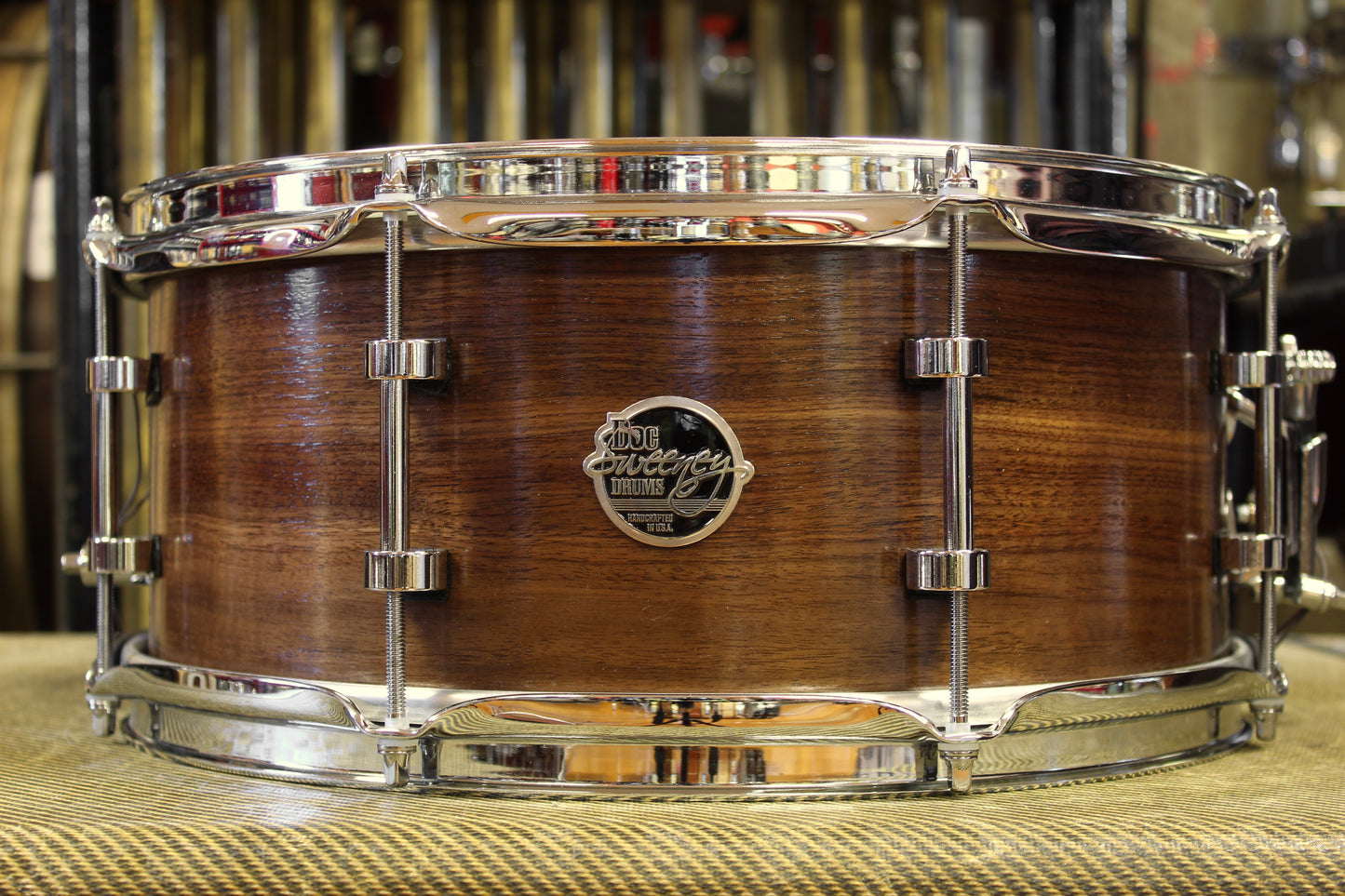 Doc Sweeney "Becker" 6x14 Solid Walnut Snare Drum