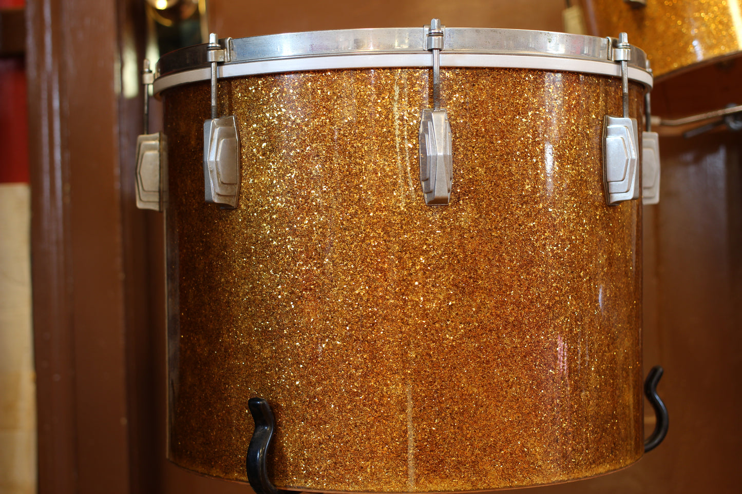 1941 Ludwig & Ludwig 'Swing Sensation' Outfit in Gold Flash Pearl 14x26 7.5x13 12.5x16