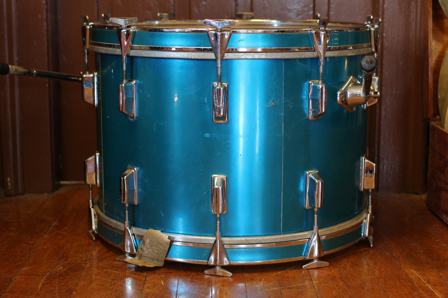 1980's Pearl Professional Wood-Fiberglass in Blue Flash 14x22 16x16 9x13 8x12