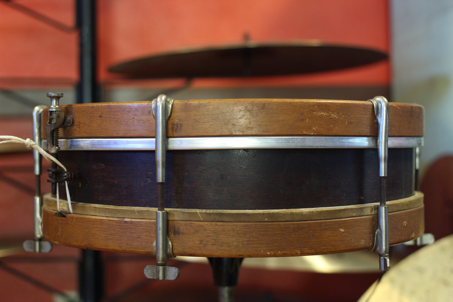 1920's Ludwig 3"x13" 'Tango' Snare Drum in Natural Mahogany