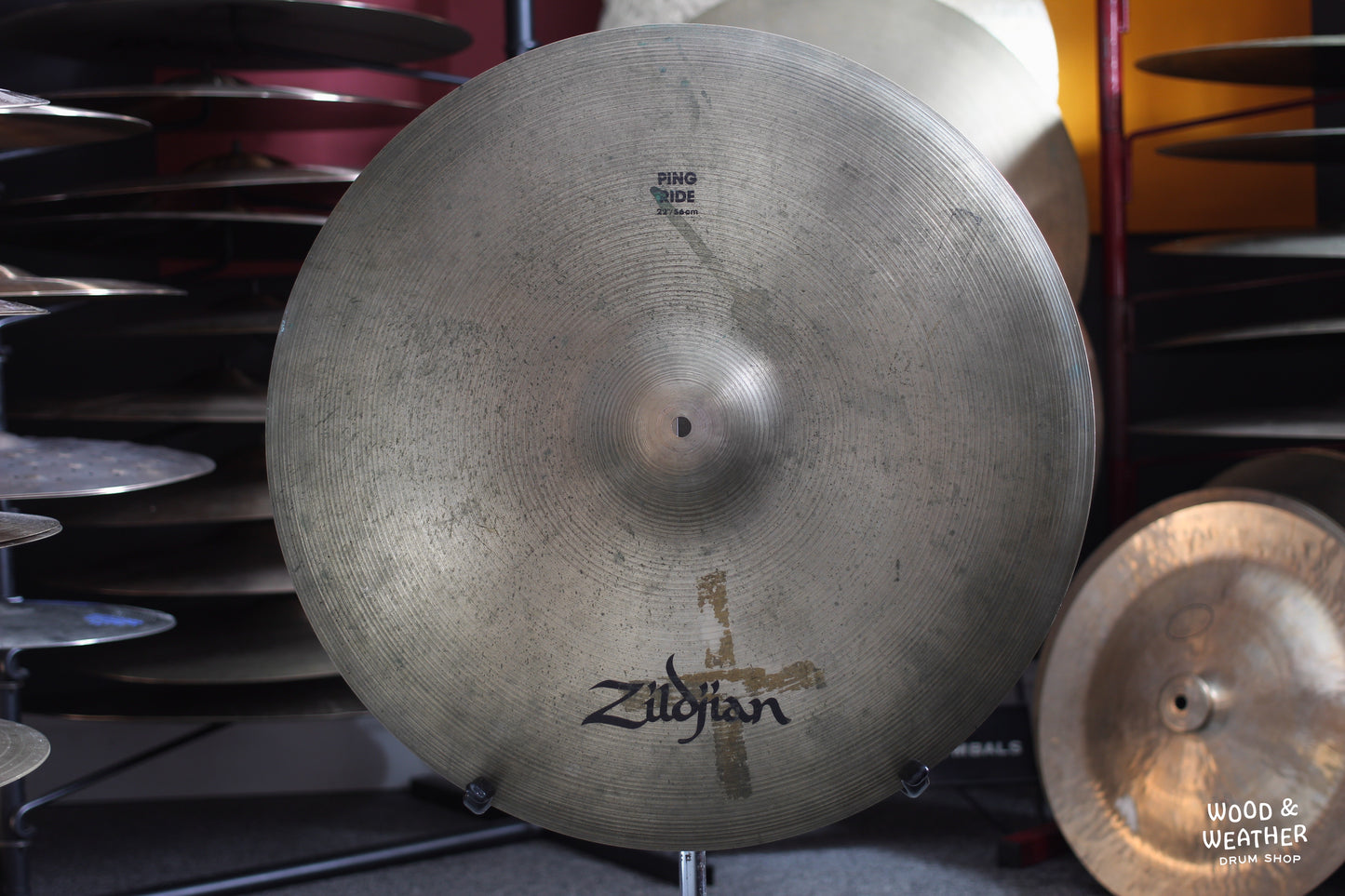 1980s A. Zildjian 22" "CO. Stamp" Ping Ride Cymbal 3447g