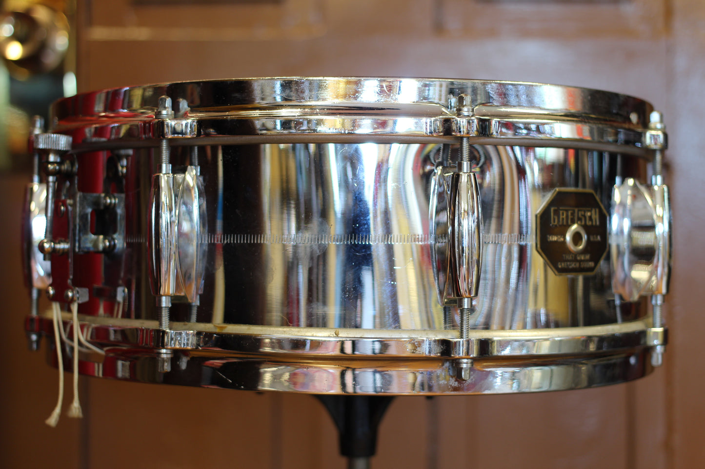 1970's Gretsch '4160' Snare Drum 5"x14" Chrome over Brass