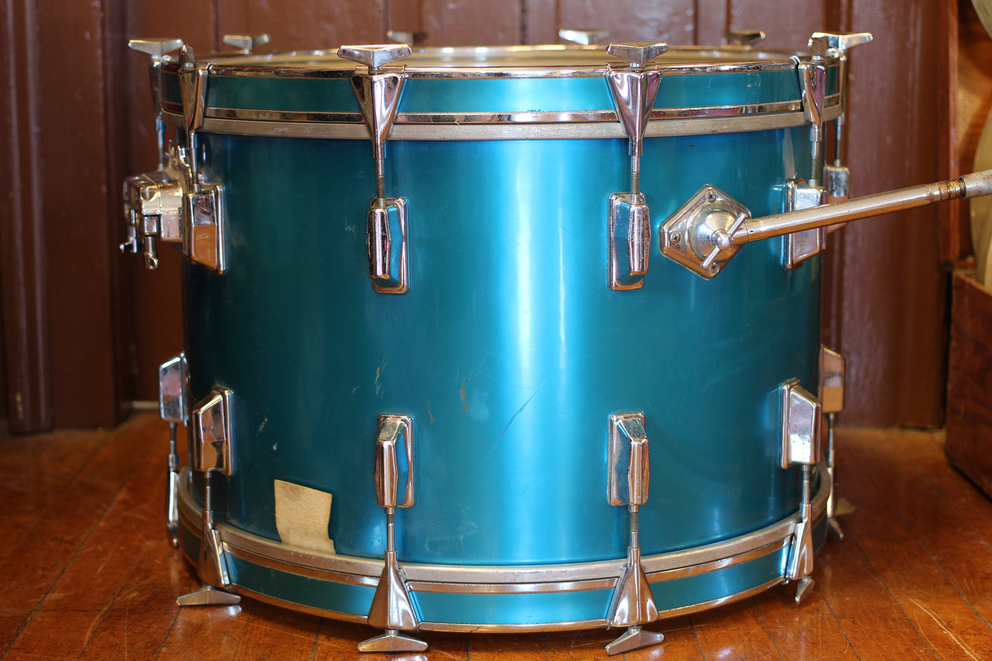 1980's Pearl Professional Wood-Fiberglass in Blue Flash 14x22 16x16 9x13 8x12