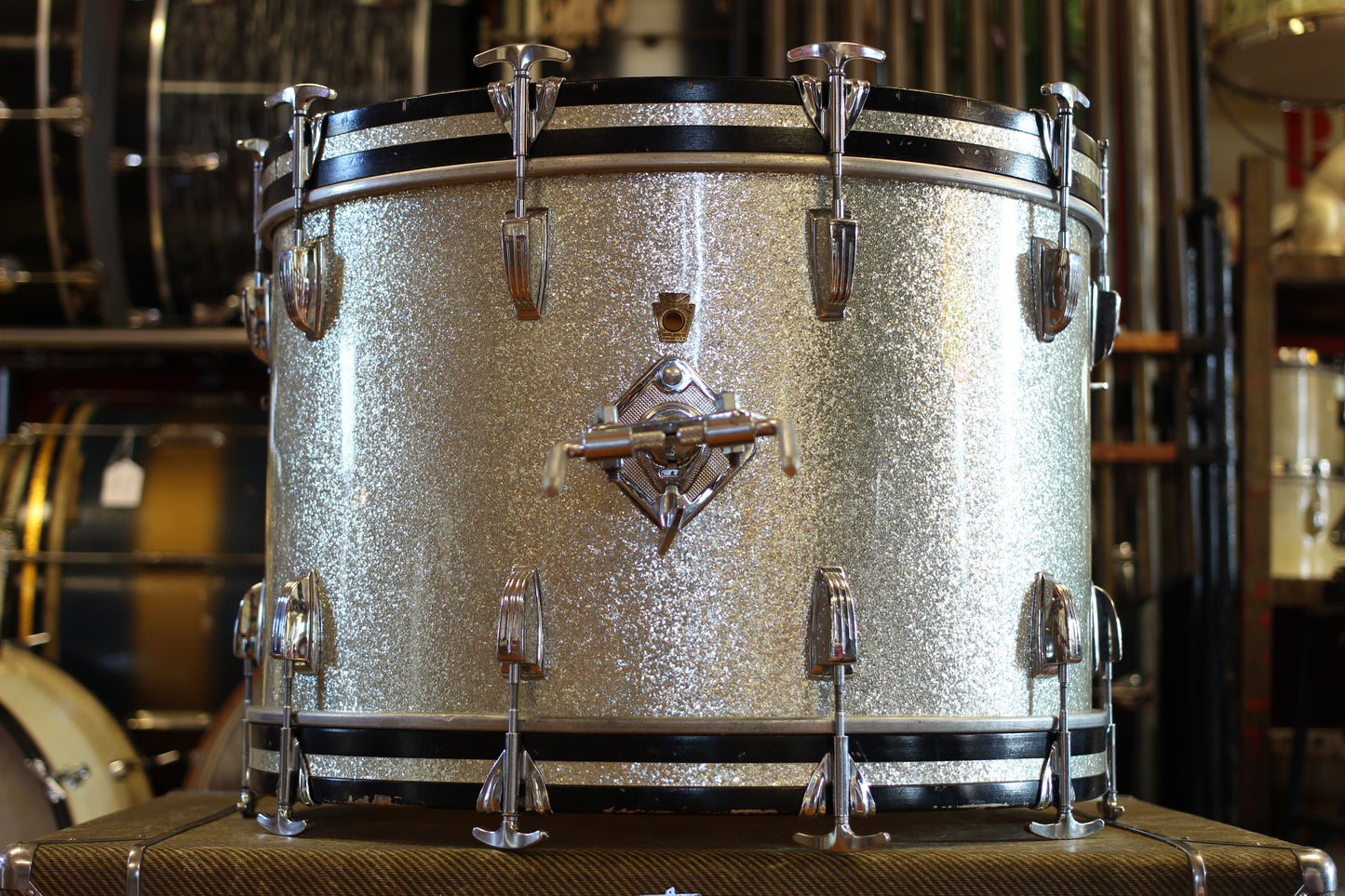 1969 Ludwig Hollywood in Silver Sparkle 14x22 16x16 9x13 8x12