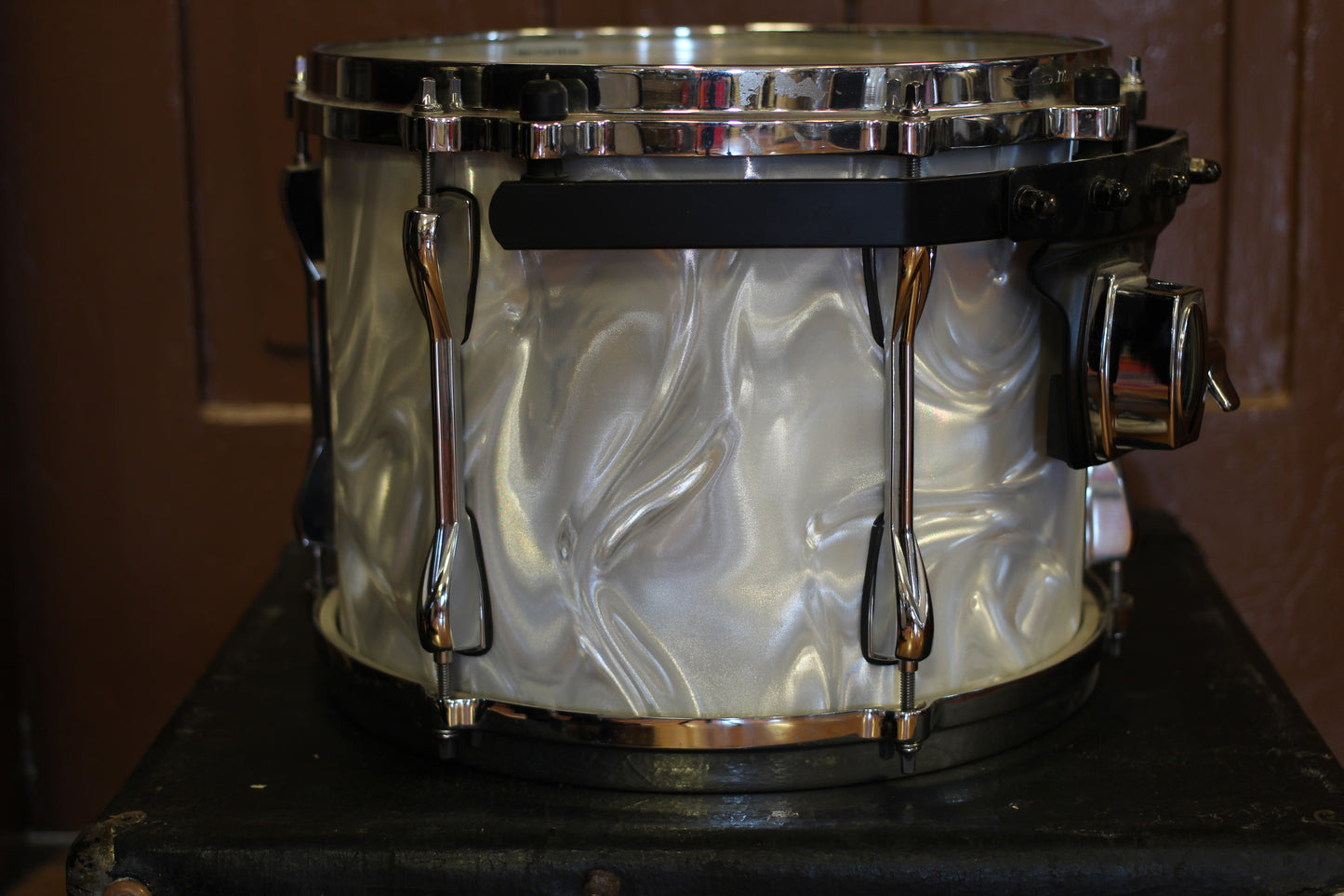 Used Tama Superstar Hyperdrive Kit in White Satin Flame 18x22 16x16 9x12