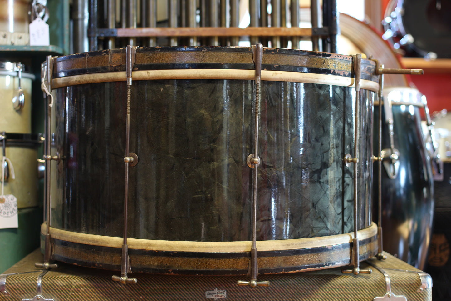 1940's Excelsior (Gretsch) in Black Diamond Pearl 12x25 6.5x14