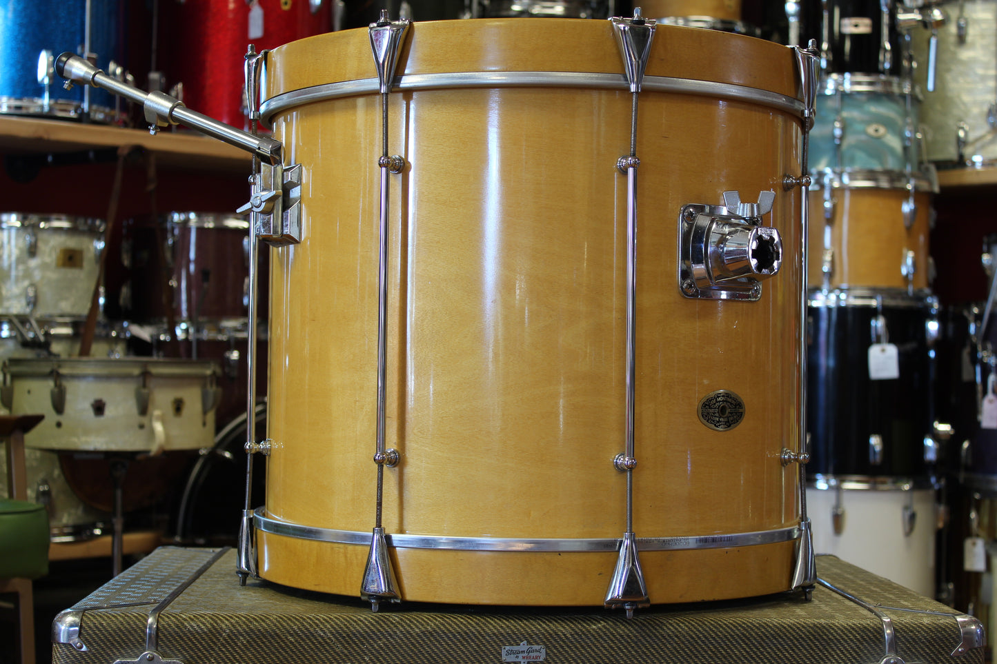 1990's Montineri Custom Drum Kit in Natural Maple 8-10-12-14-20