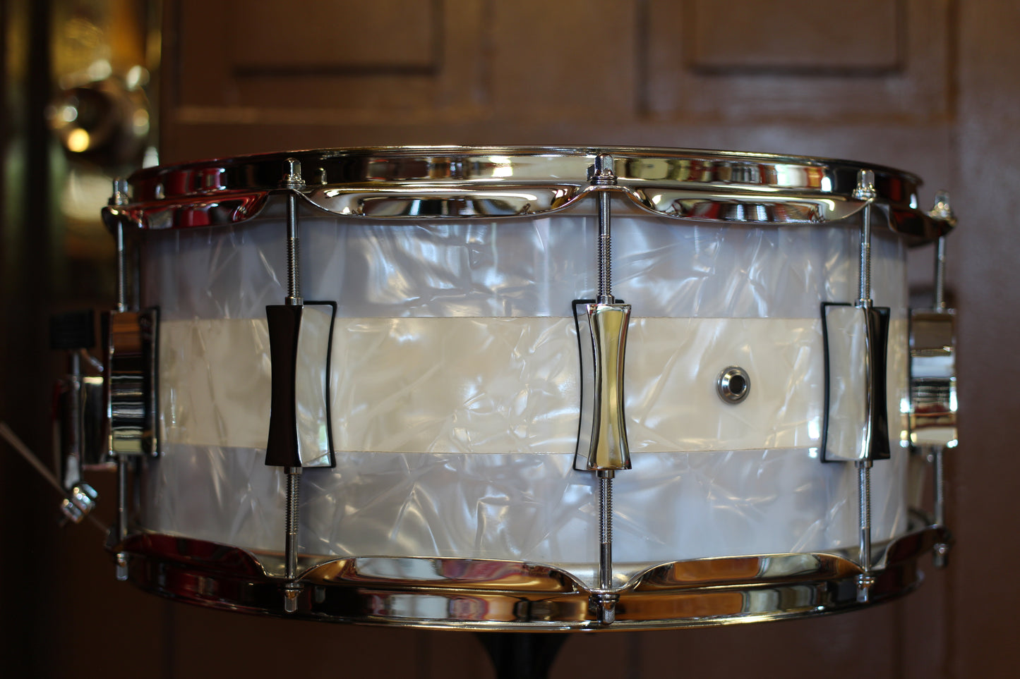 2022 Pork Pie Percussion 7"x14" Banded Marine Pearl Snare Drum