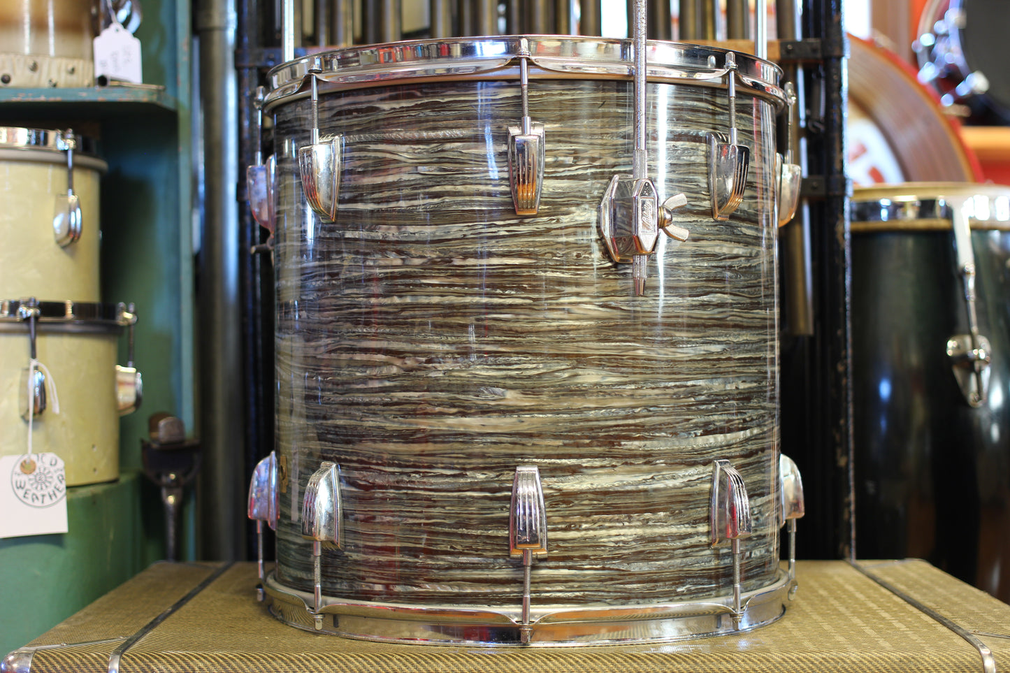 1960's Ludwig Hollywood in Oyster Blue Pearl 14x22 16x16 8x12