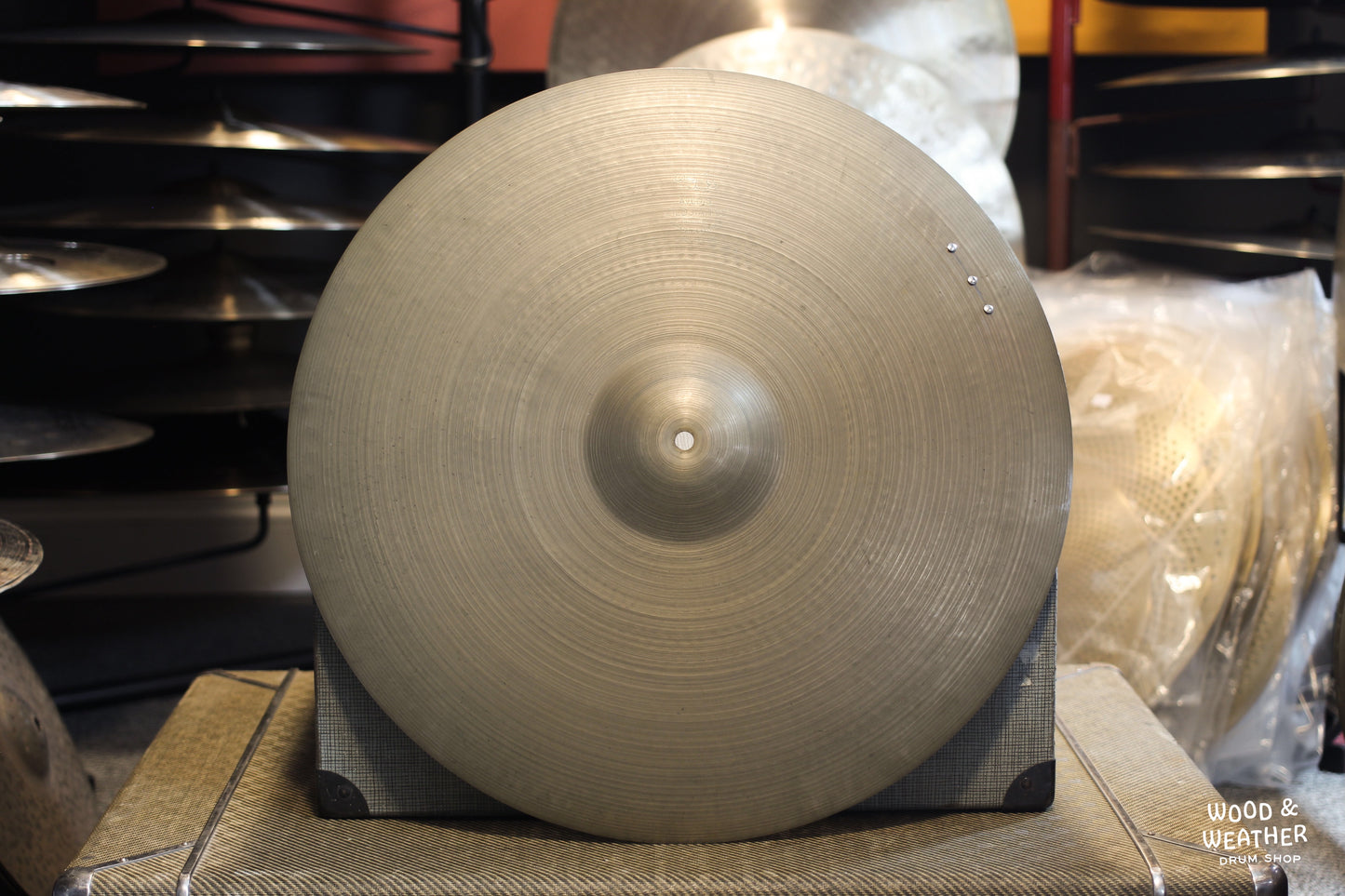 1950s A. Zildjian 20" "Large Stamp" Ride Cymbal w/ Rivets 2220g
