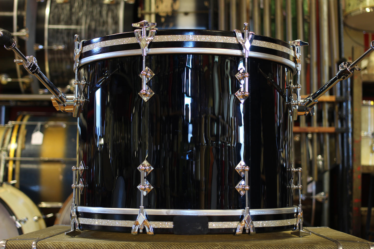2000's Craviotto Solid Maple Kit in Black 14x20 14x14 8x12 7.5x10
