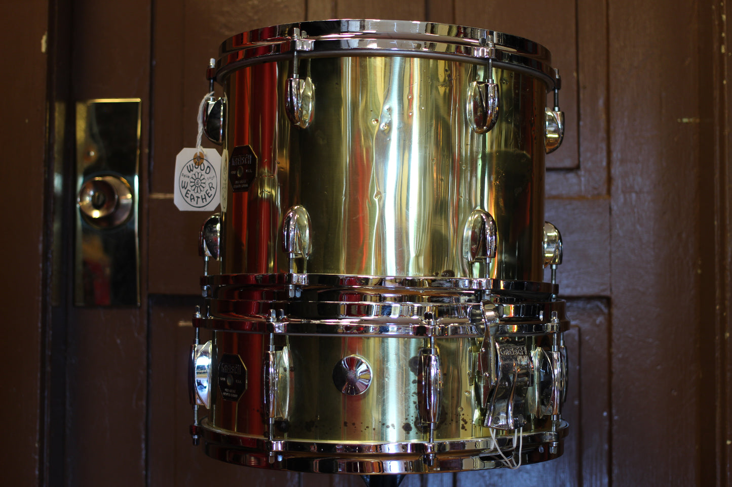 1970's Gretsch 'Name Band' in Brass Steel 14x22 16x16 9x13 5x14