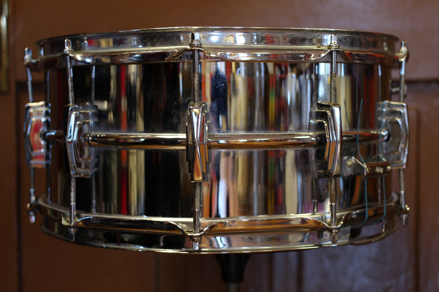 1960 Ludwig Pre-Serial 402 Chrome over Brass 6.5"x14" Snare Drum