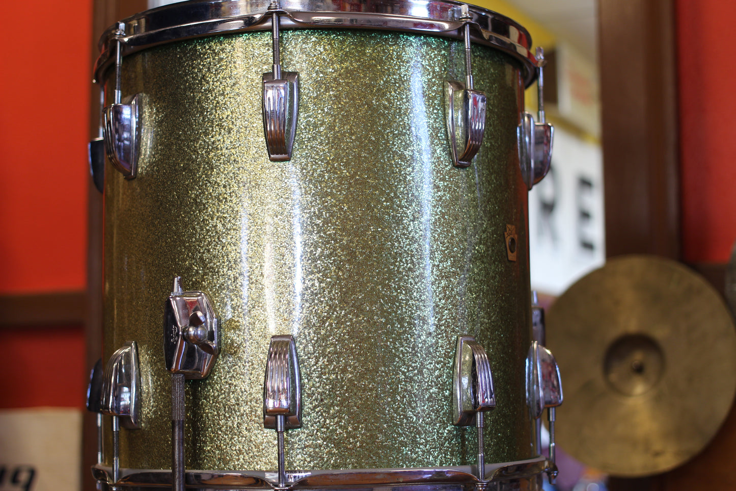 1960's Ludwig Jazzette in Green Sparkle 12x18 14x14 8x12