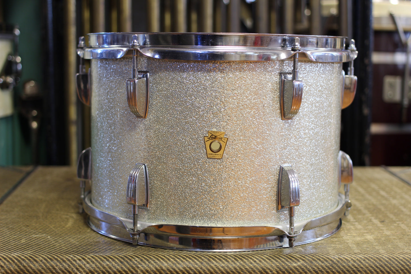 1960's Ludwig Downbeat in Silver Sparkle 14x20 14x14 8x12