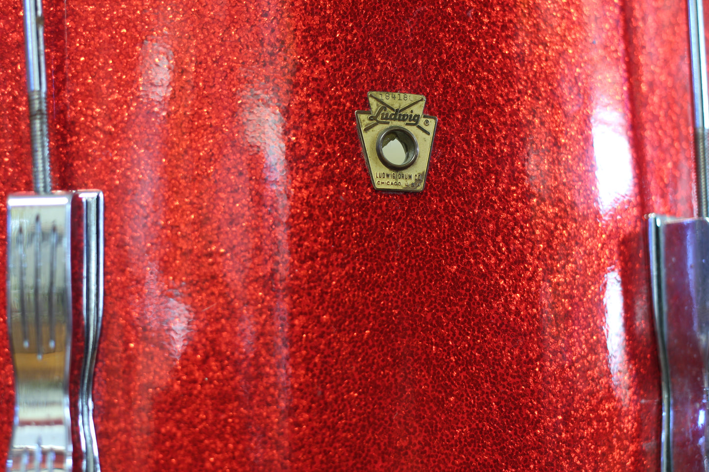1960's Ludwig Club Date in Red Sparkle 14x20 14x14 8x12
