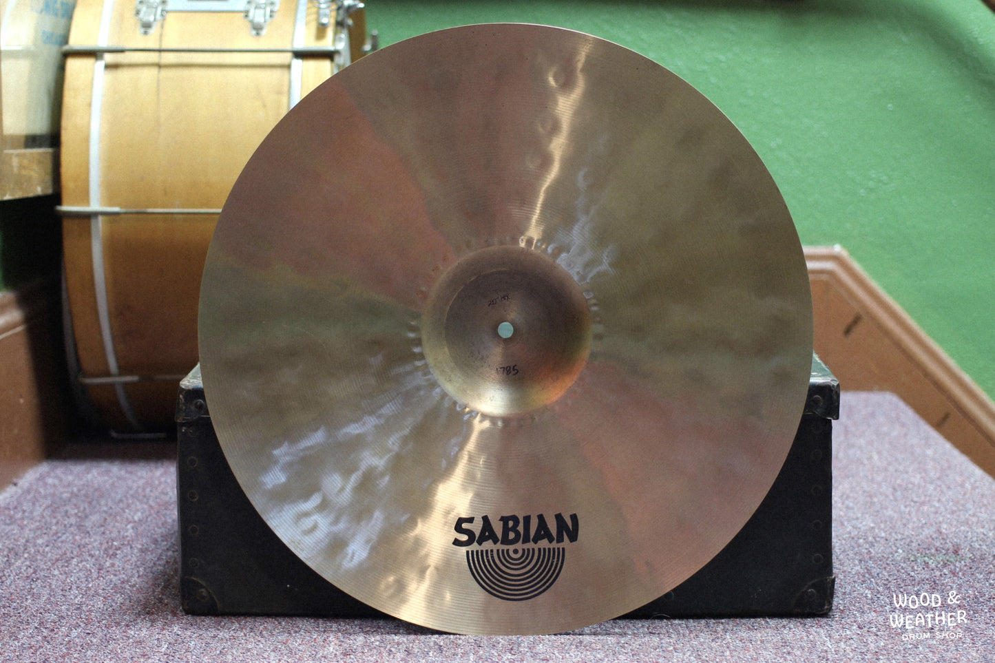Used Sabian 20" Prototype HHX Raw Bell Dry Ride Cymbal 1785g
