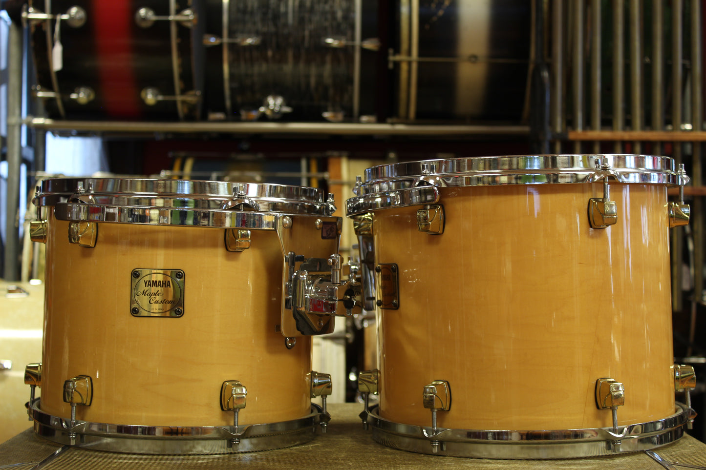 1992 Yamaha Maple Custom in Natural Maple 16x22 16x16 11x13 10x12 10x10
