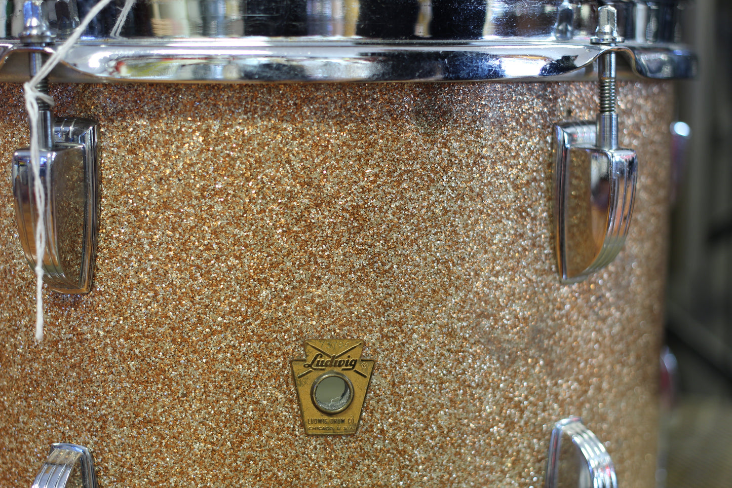 1960's Ludwig Downbeat in Champagne Sparkle 14x20 14x14 8x12
