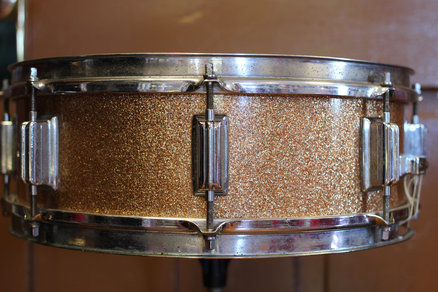 1960's Rogers 5"x14" Powertone Snare Drum in Champagne Sparkle