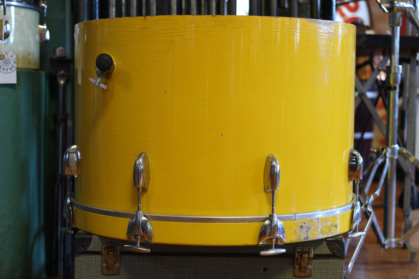 1970's Gretsch Recording outfit in Yellow Nitron Lacquer 14x22 14x16 9x13 8x12