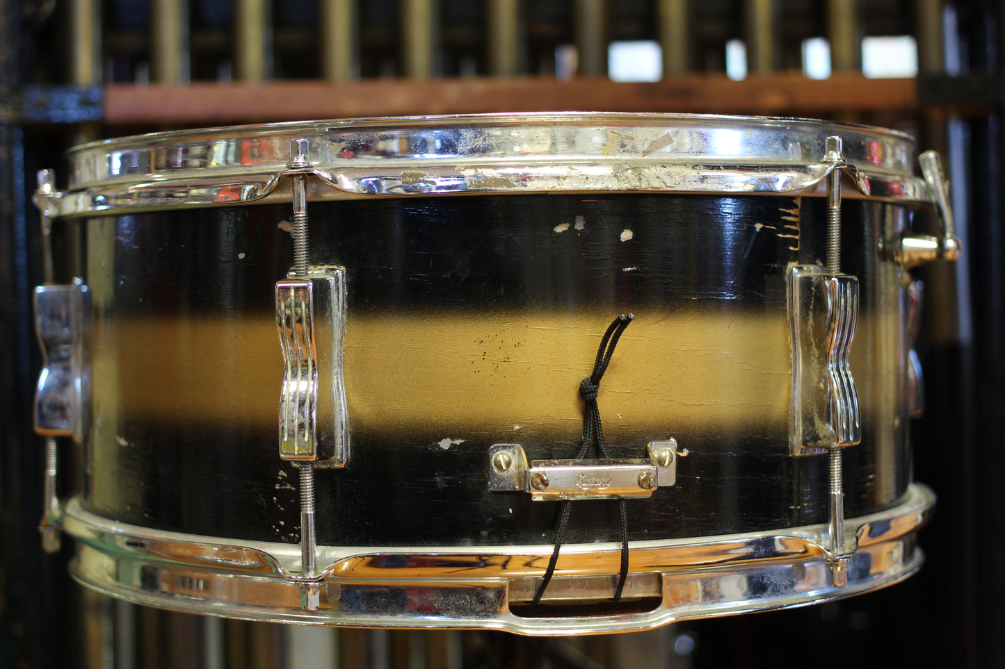 1962 Ludwig Pioneer Snare Drum 6.5"x14" in Black & Gold Duco