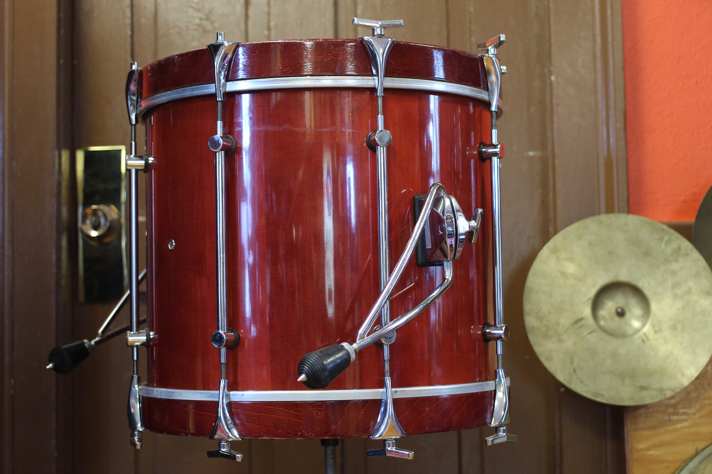1990's Sonor Hilite in Red Maple 15x18 15x14 10x12 9x10