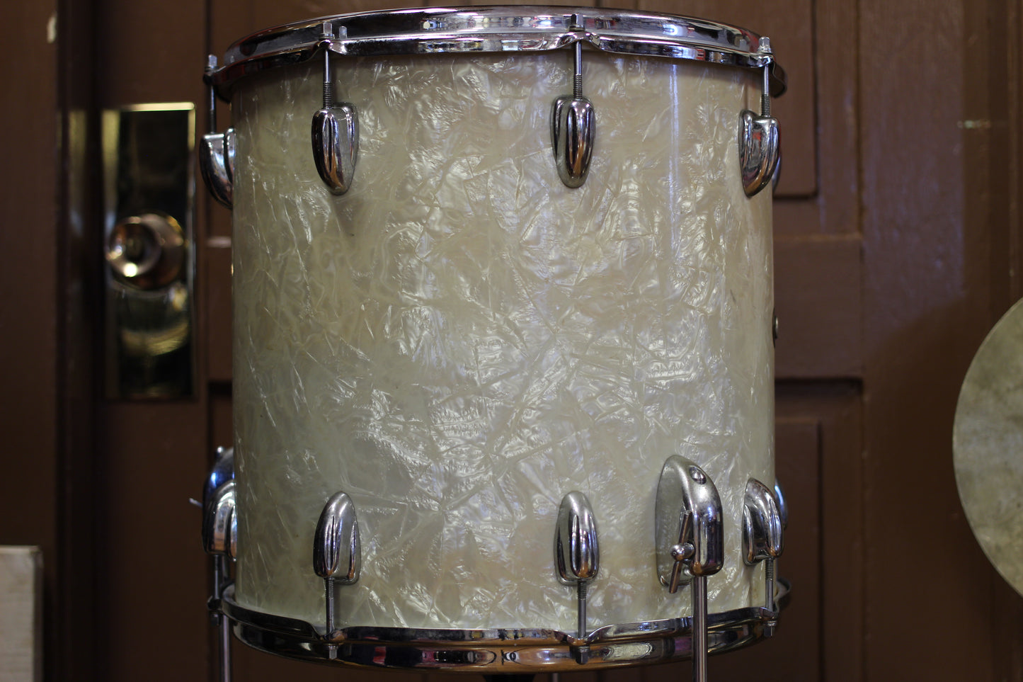 1960's Slingerland Modern Jazz in White Marine Pearl 14x20 14x14 8x12